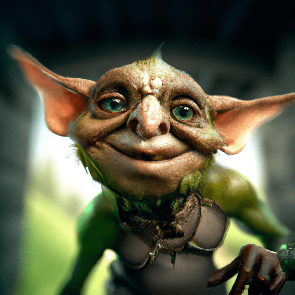 crazy goblin, wild goblin, realistic, photo, high resolution, trending in artstation