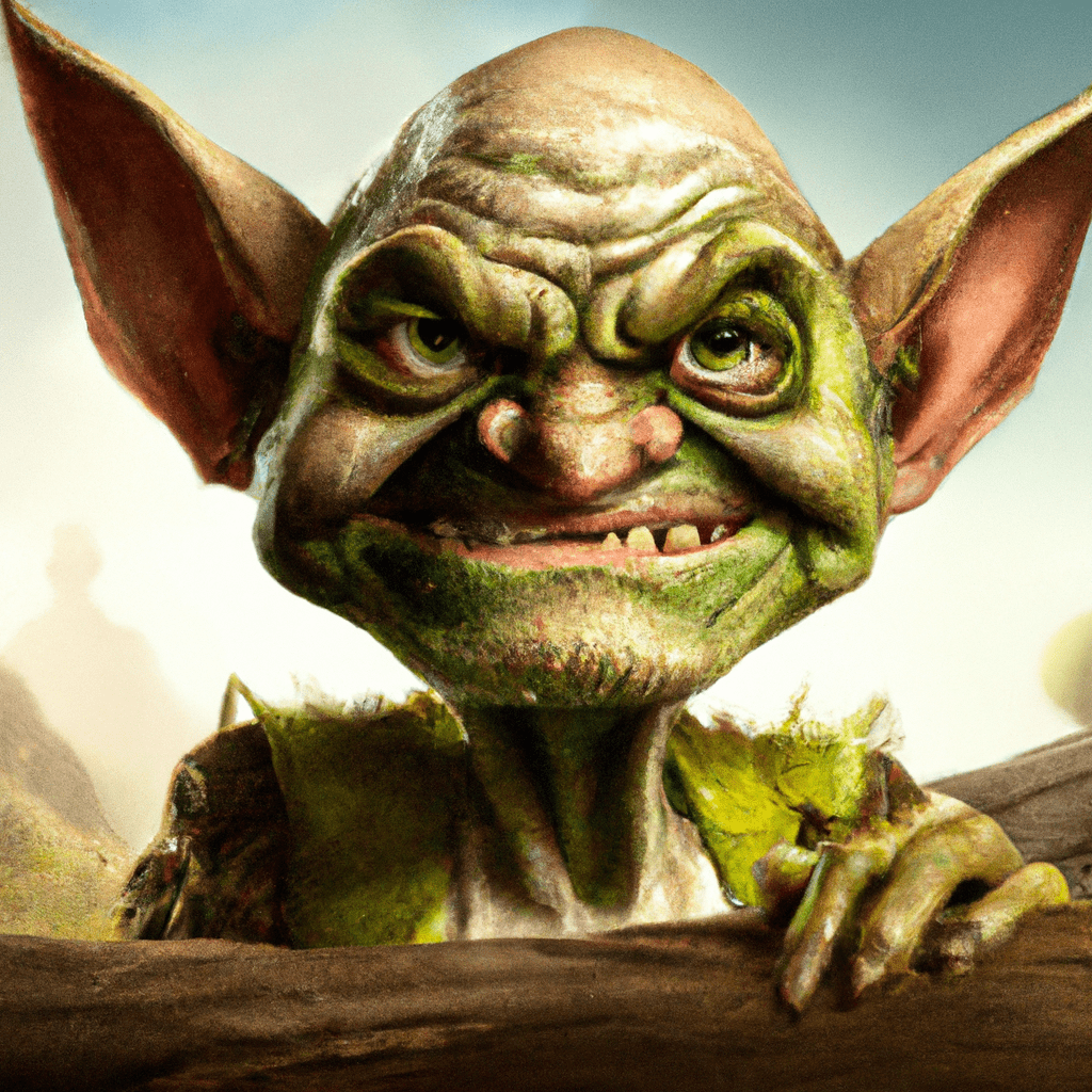 crazy goblin, wild goblin, realistic, photo, high resolution, trending in artstation