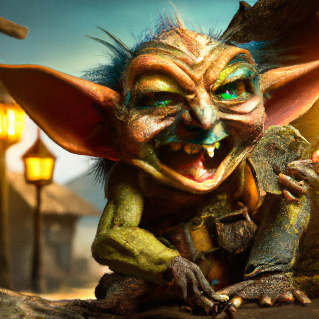 crazy goblin, wild goblin, realistic, photo, high resolution, trending in artstation