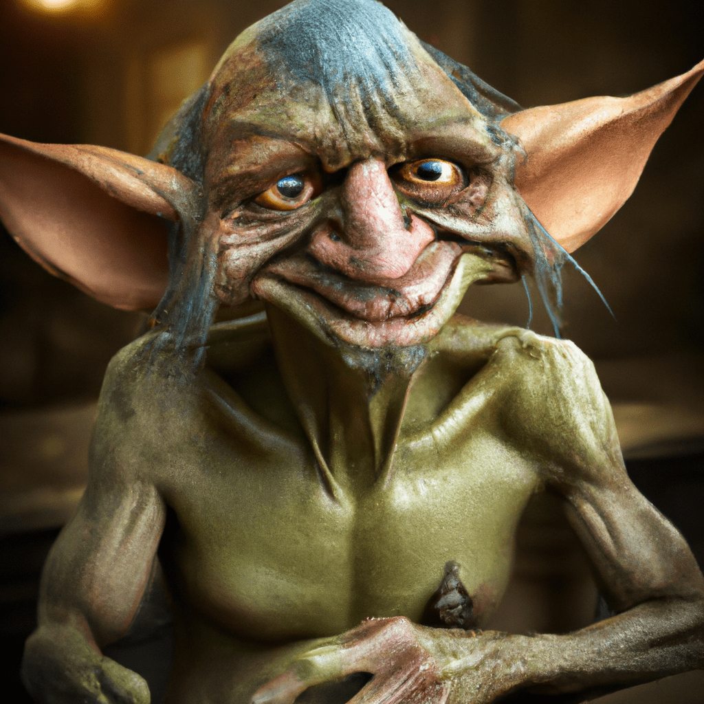 crazy goblin, wild goblin, realistic, photo, high resolution, trending in artstation