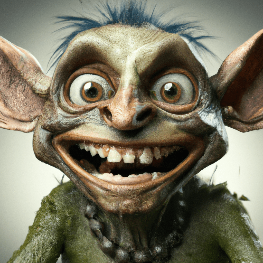 crazy goblin, wild goblin, realistic, photo, high resolution, trending in artstation