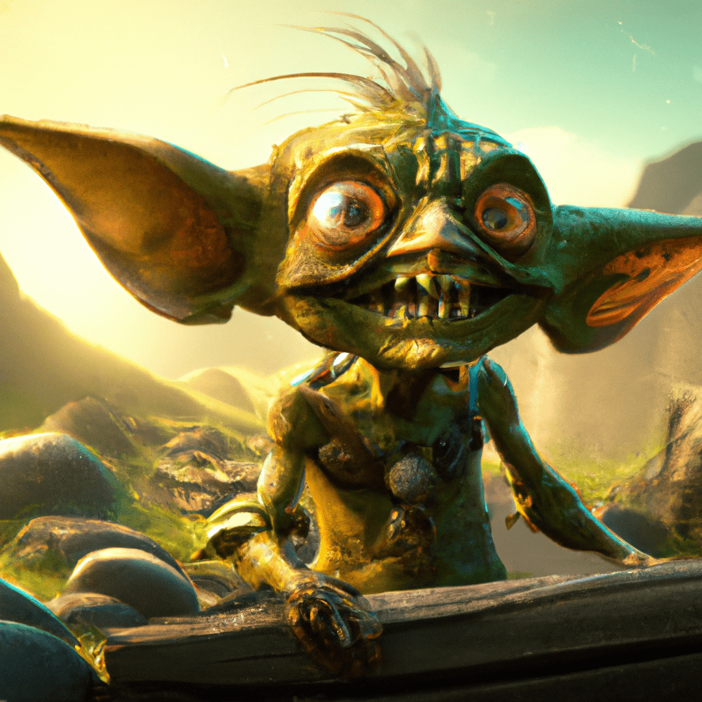 crazy goblin, wild goblin, realistic, photo, high resolution, trending in artstation