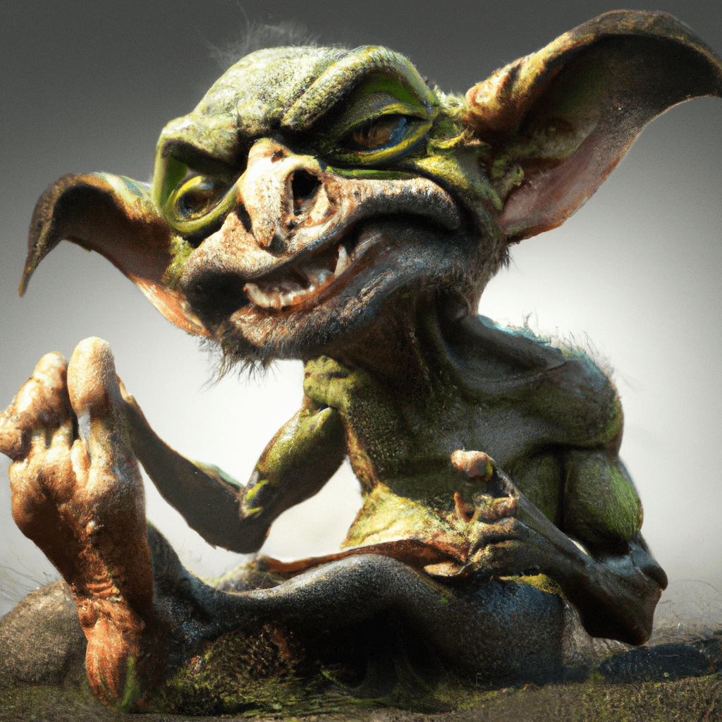 crazy goblin, wild goblin, realistic, photo, high resolution, trending in artstation