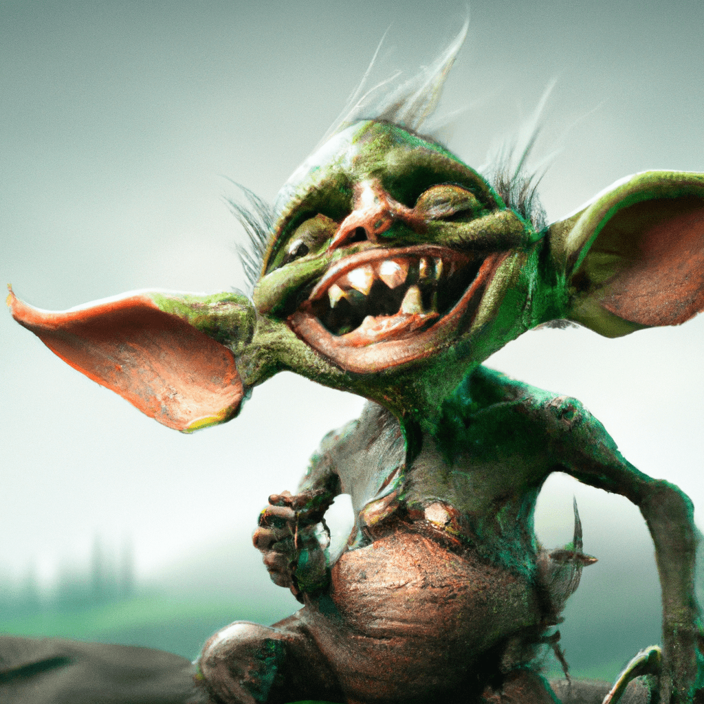 crazy goblin, wild goblin, realistic, photo, high resolution, trending in artstation