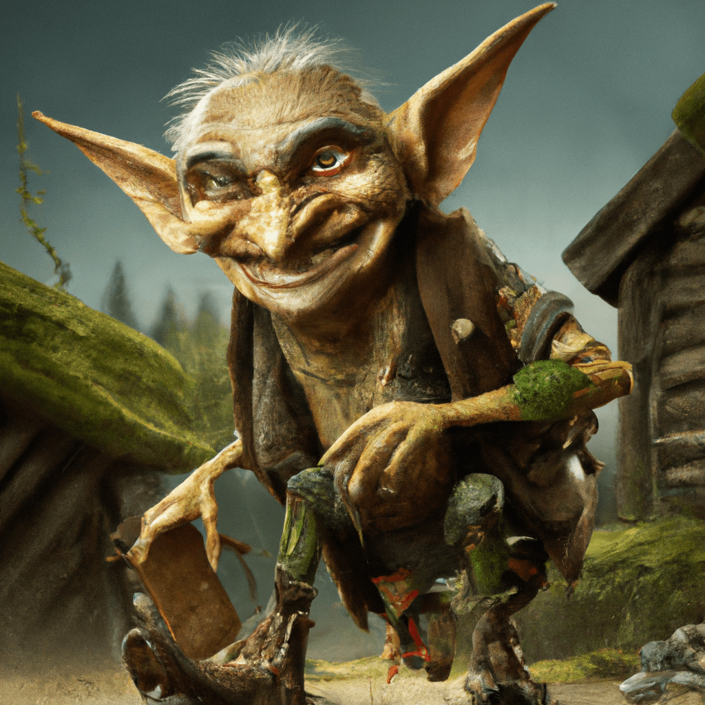 crazy goblin, wild goblin, realistic, photo, high resolution, trending in artstation