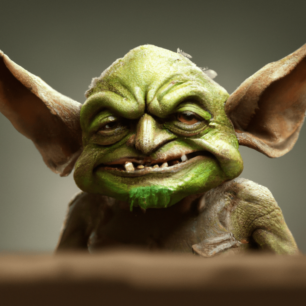 crazy goblin, wild goblin, realistic, photo, high resolution, trending in artstation