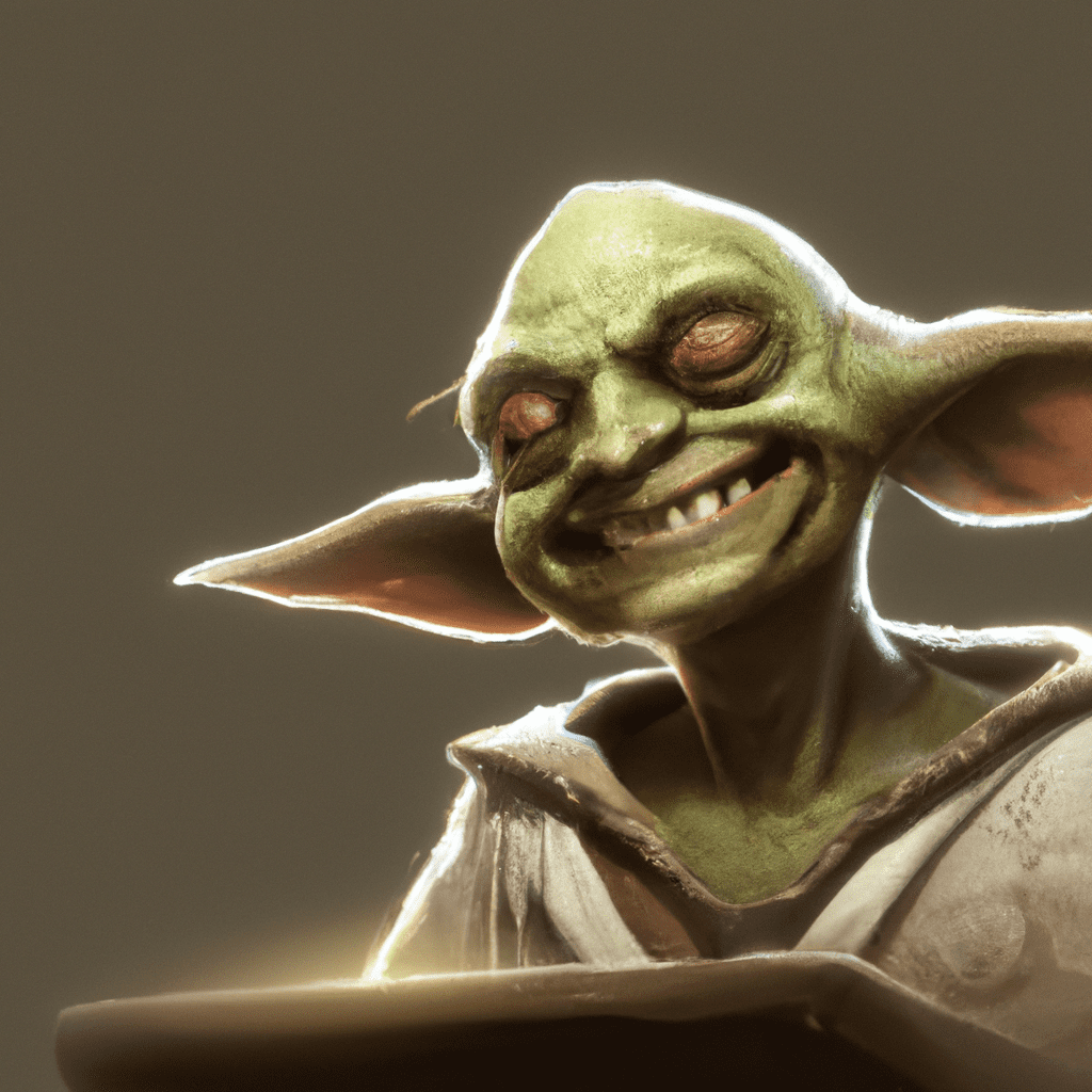 goblin, nice goblin, smiling, realistic, photo, high resolution, trending in artstation