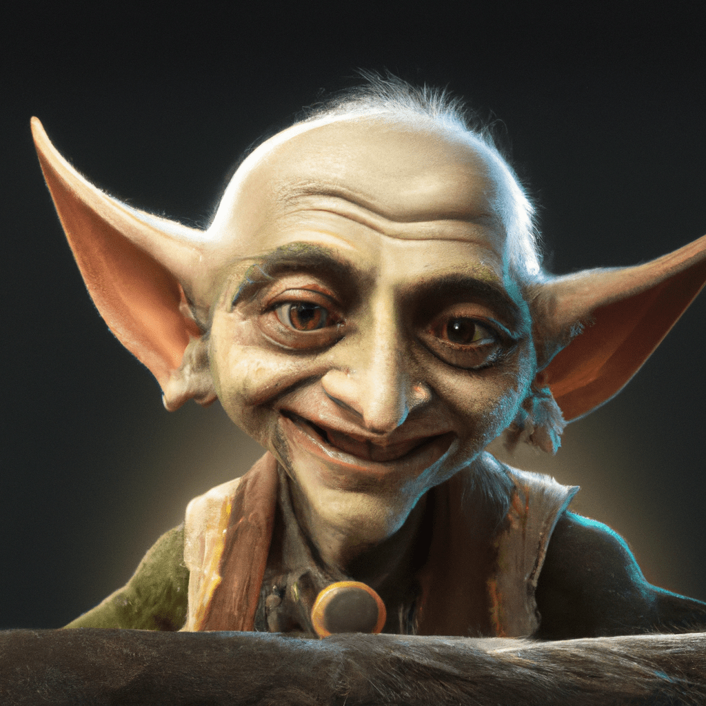 goblin, nice goblin, smiling, realistic, photo, high resolution, trending in artstation