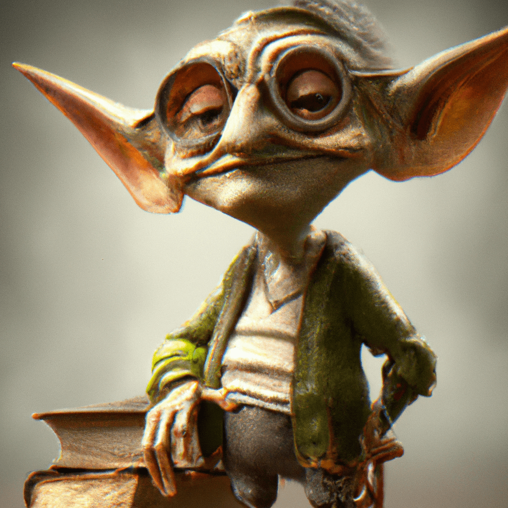 nerdy goblin, bookish goblins, smart goblin, photo realistic, high resolution, 4k, trending on artstation