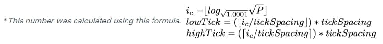 The liquidity positions price inputs will round